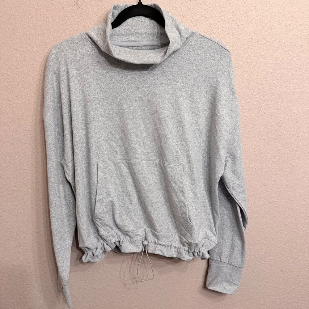 Kyodan Outdoor Cowl Neck Sweatshirt Gray Thumbhole Pullover Womens Medium